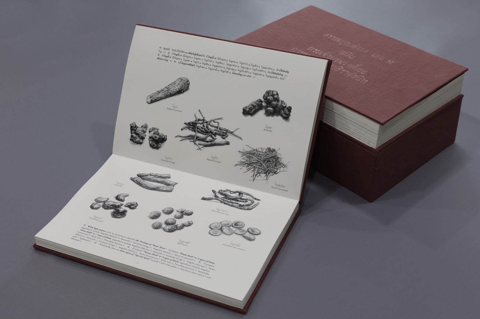 open book on brown book sleeve