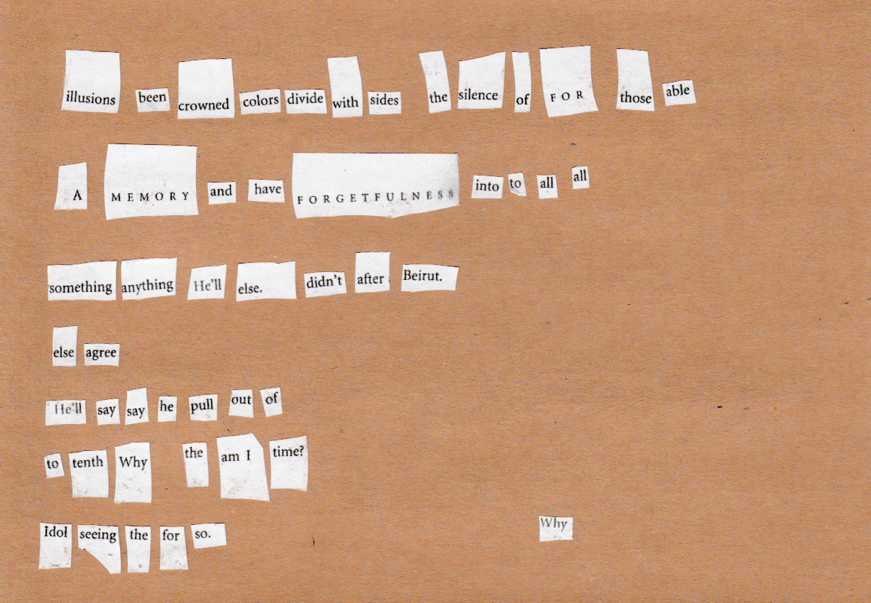 Cut Up, artwork by Alana Hunt for Lasuemo