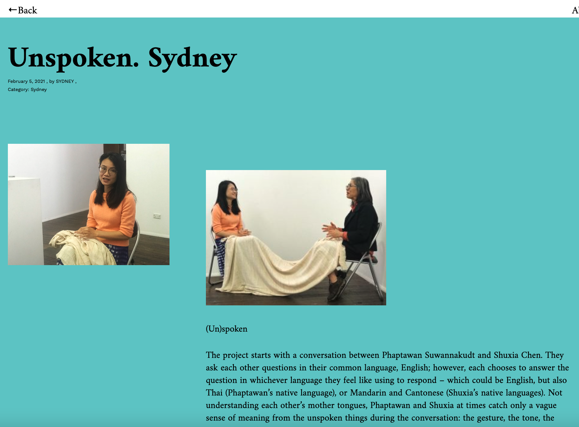 Gatherings Blog post for Unspoken