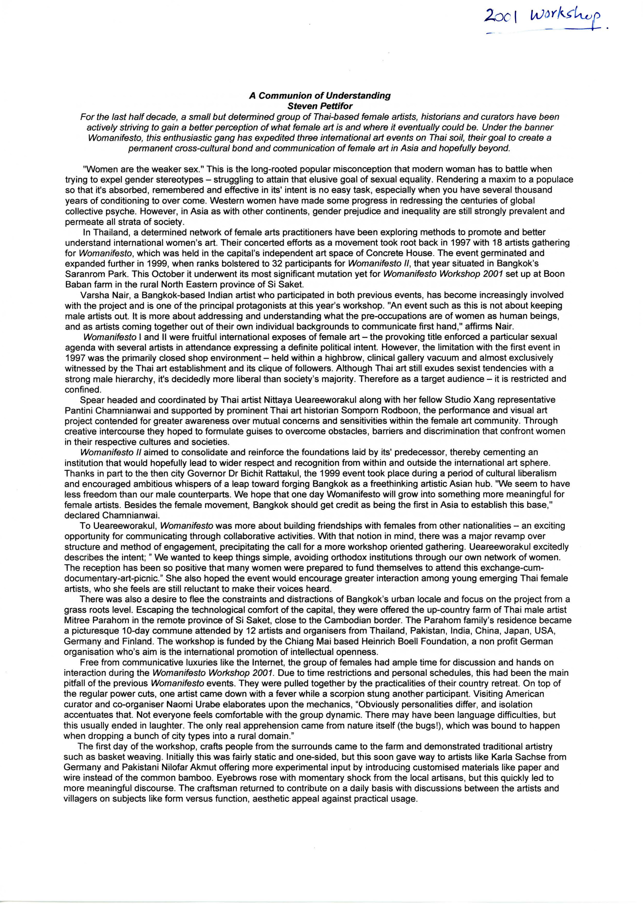 A Communion of Understanding