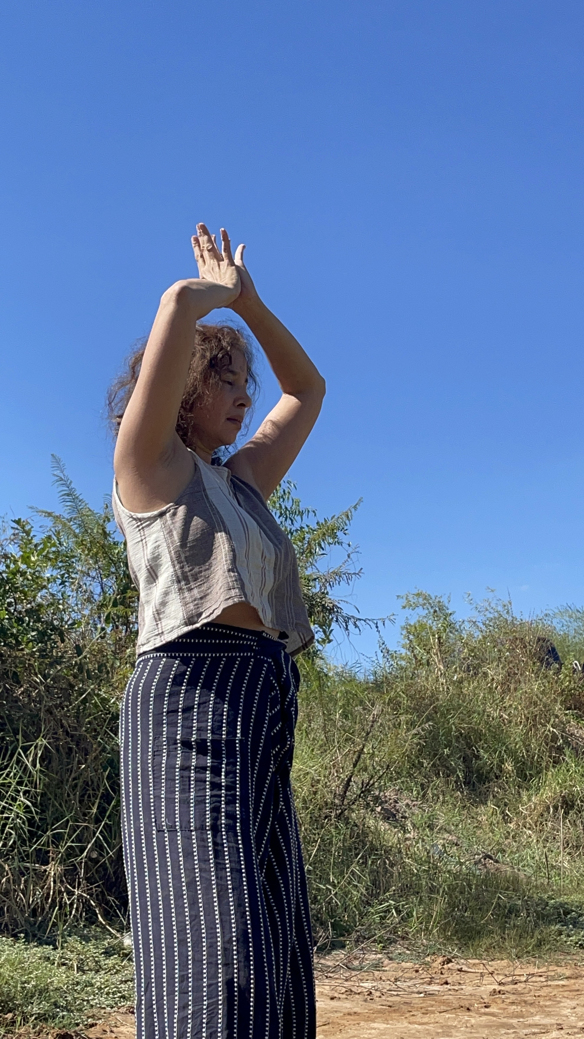 Giving thanks to Mother Nature, Ritual performed by Jamilah