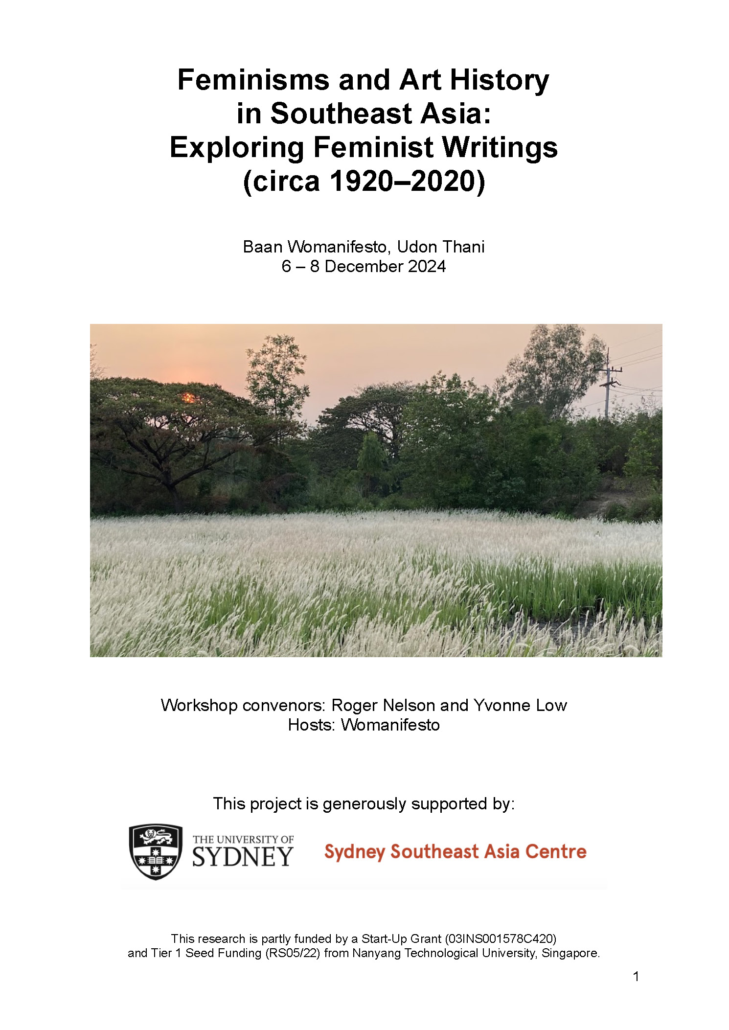 Program Feminist Writings Workshop cover