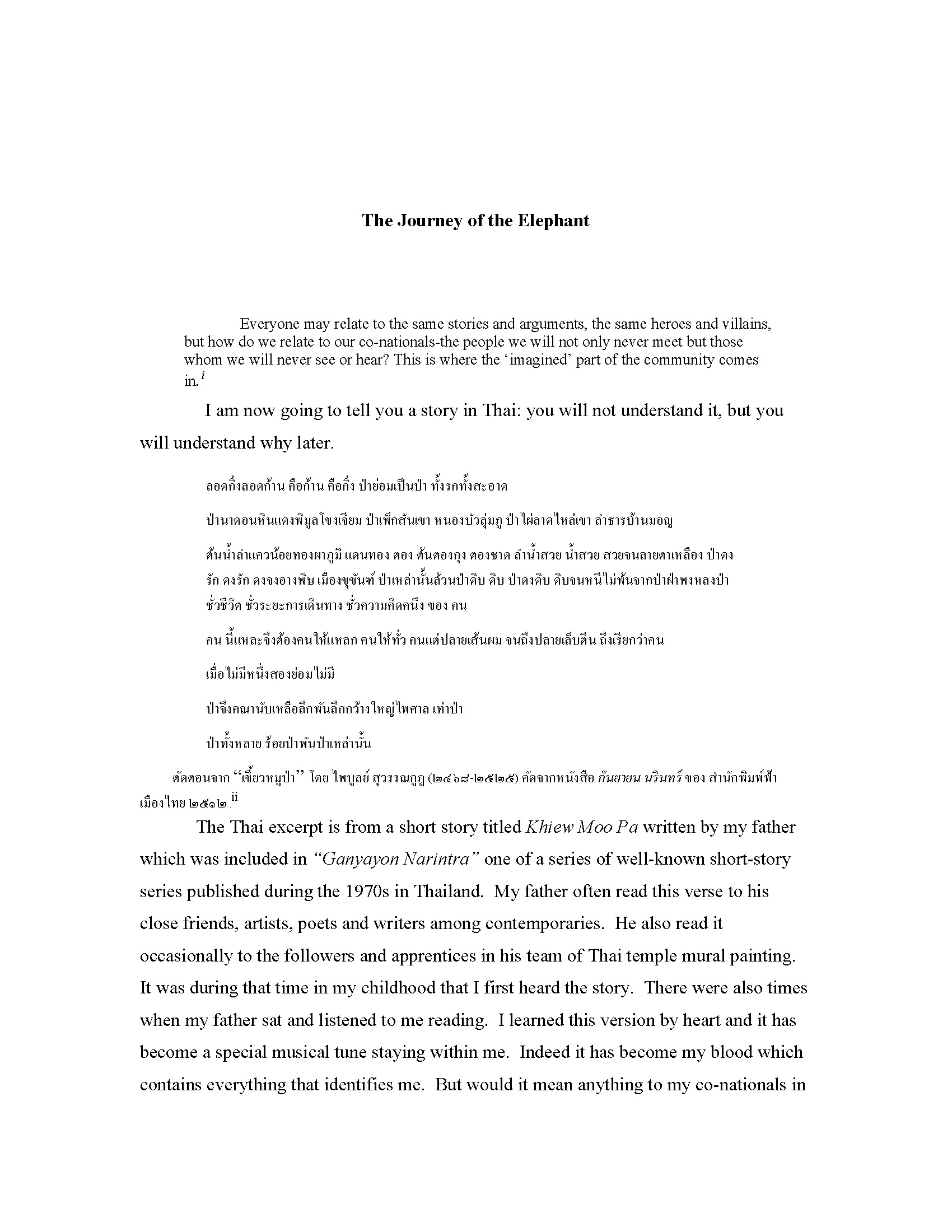 The Journey of the Elephant by Phaptawan Suwannakudt