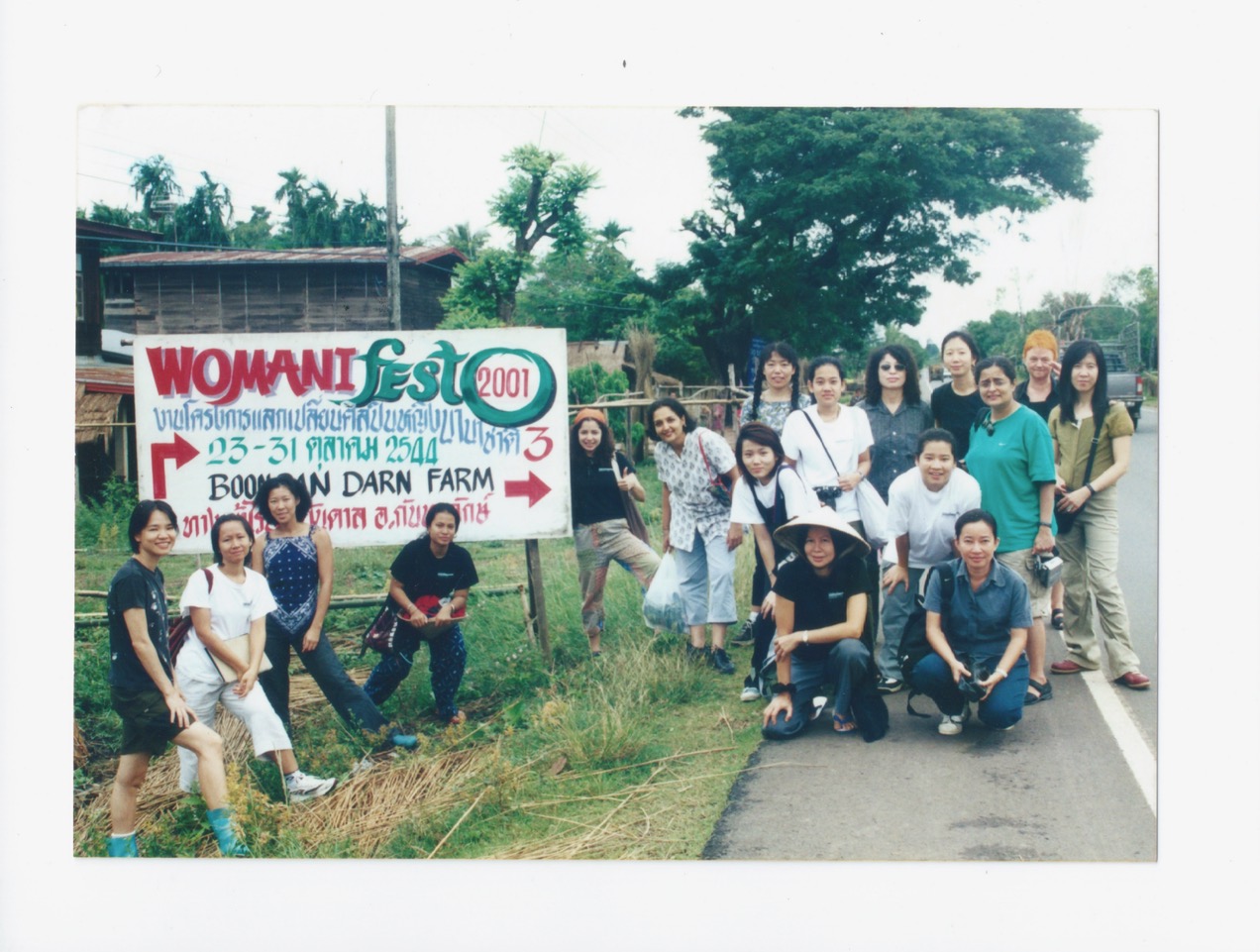 Group photo of ‘Womanifesto Workshop 2001’ participants