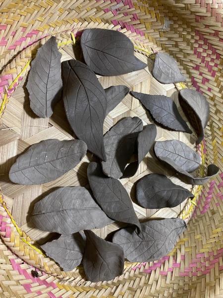Some clay leaves done by Pim