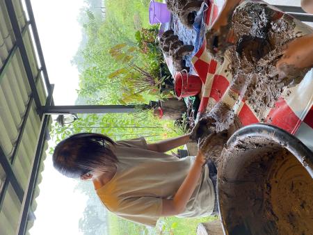 Interns at Open Studio Day &amp; School Workshop at Baan Womanifesto 2025