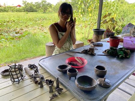 Interns at Open Studio Day &amp; School Workshop at Baan Womanifesto 2025